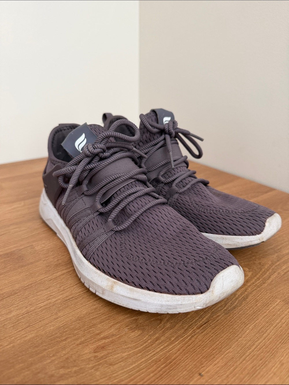 Fabletics Women's Purple Knit Lace-Up Sneakers